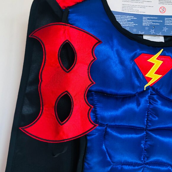 New w/Tag-Great Pretenders Reversible Superhero Tunic Cape with Mask Size 4-7 - Picture 9 of 16